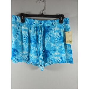 Bebop Girl's Blue Tie Dye Shorts  XL NEW Summer Casual
